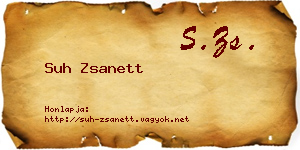 Suh Zsanett névjegykártya