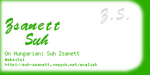 zsanett suh business card